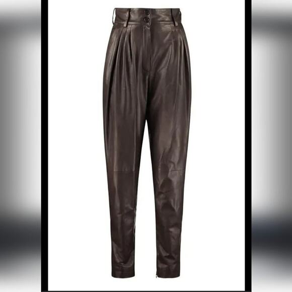 Vintage 80's Toff's Leather Pants - 12 - Picture 6 of 7